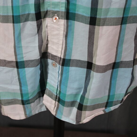 Button-Down Shirt - Blue and Black Plaid Pattern by Matix - Men's Large - Picture 5 of 10